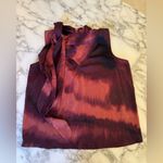 DKNY EUC Bricklane multi Tie-Neck Sleeveless Blouse Size Medium Photo 3