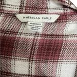 American Eagle  Red Olaid Oversized 90ks Grunge Shirt XS Photo 1