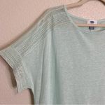 Old Navy NWT  Linen Blend Lace Sleeves Lightweight Top, Size 1X Photo 3