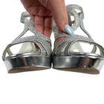 Alfani  Women’s Tacy Silver Metallic Platform Strappy Formal Heels 8.5 Photo 5