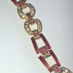Camrose & Kross JBK Jackie Kennedy Equestrian Red Enamel CZ Rhinestone Bracelet Photo 4