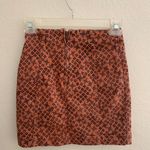 Free People Orange Printed Mini Skirt Photo 2