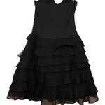 Karen Millen Sweetheart Dress Black Ruffled Skirt Size medium Photo 12