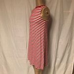Time and Tru Red & White Striped Dress Size Small Photo 3