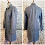 Gap Trench Overcoat Gray Long Button Up Pockets Size Small Photo 3