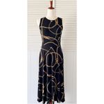 Ralph Lauren  Black Chained High Neck Dress Photo 1