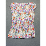 Ann Taylor Women's  Floral blouse Size M White Multi Photo 2