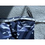 H&M Strapless Short Dress Fit & Flare Navy Blue Print Pleated Skirt Pockets Sz 6 Photo 9