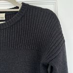 Aritzia Wilfred Free Women's Dark Grey Black Charcoal Ribbed Wool Sweater xs Photo 7
