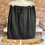 Valerie Stevens Black Genuine 100% Leather Straight Skirt 10 Photo 8