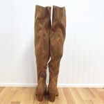 Marc Fisher Brown Suede Over The Knee Boot Chunky Block Heel Western Size 9 New Photo 4
