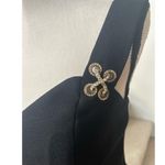 Jessica Howard Vintage  Black Mini Dress Rhinestone Chain Link Strap Photo 3