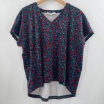 Loft ANN TAYLOR Top Size Medium Velvet Floral Business Casual Office Career Work Photo 7