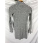 Wilfred  Free Ribbed Mock Neck Long Sleeve Sweater Mini Dress Grey Size XXS Photo 7