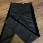 Madewell  Velvet Tuxedo Stripe Black Jeans Size 25 High Rise Denim Jean Photo 0