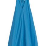 Arket Teal Blue Halter Trapeze Dress Size XS Photo 2