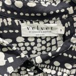 Velvet by Graham & Spencer Patterned Button Down Shirt Dress Grey & Cream Sz S Gray Photo 4