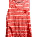 Krass&co G H BASS &  Cotton Stripe Coral & White Boat Tank Top Sz Small Photo 0