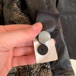 H&M  Womens Size 4 Jacket Short Black Shimmer Silver Buttons Rock Preppy Photo 8