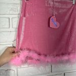 NEW Dolls Kill Sugar Thrillz PRETTY FILTHY FEMME VELVET MINI SKIRT Size Small Pink Photo 8