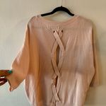 New York And Company Knit Pink Sweater Top Small Photo 3