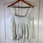 Earthbound Lace Tie Top XL Cottagecore Festival Romantic Angelcore Boho Indie White Photo 1