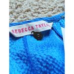 Rebecca Taylor  Silk Textured Tiered Ruffle Tank Top Blue 0 Coastal Luxe Coquette Photo 2