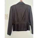 Vintage Preview Collection Brown Worsted Wool Utility Jacket Lined Brass Buckle Size 10 Photo 8