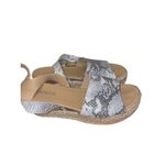 Soda  Womens Espadrille Platform Sandals Snake Print Buckle Ankle Strap 8.5 Photo 1