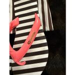 Henri Bendel  stripes pink flip flops shoes 9.5 Photo 2