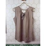 Brochu Walker Brouchu Walker Sleeveless Taupe 100% Silk Tie Neck Top - Size - Small Photo 5