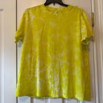 Lululemon All Yours Bright Yellow Tie-Dye Cotton Tee Size 12 Photo 0