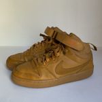 Nike Court Borough Mid 2 GS Wheat Brown High Top Youth 6Y Women’s 7.5 Sneakers Photo 1