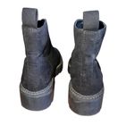 Nordstrom Rack🦎 Suede Black Boots Waffle Sole Front Zip🌵 Photo 6