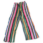 Lulus Multicolor Striped Rainbow Swim Cover-up Pants Women's Size Small Photo 0