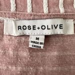 Rose + Olive Pink Striped Short Sleeve Tee Photo 5