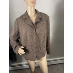 Positive Attitude Women's Brown Tweed Marled Jacket Size 18 B Photo 1
