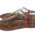 Sam Edelman Gigi sandal Size 10 mixed media snake print toe post sandals Photo 7