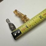 Bowling Pin / Victorian Lady Golfing Small Brooch Pin Lot Of 2 Photo 7