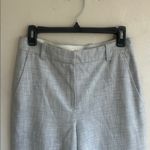 Rebecca Taylor  Straight Leg High Waist Grey Pants Size 4 Photo 3