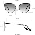 Vince Camuto Vintage Metal 100% Uv Protective Cat Eye Sunglasses Luxe Gift 57 Mm Photo 9