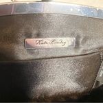 Kate Landry  Black Satin Rosette Evening Bag Clutch with Chain Strap & Rhinestone Photo 15