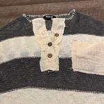Blue B Collection Oversized Striped Sweater Gray Photo 1
