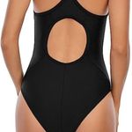Women's Black Training Sport Back Open Racerback Swimsuit Size XL NWT #1734 Photo 1