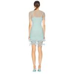 SIMKHAI Jett Short Sleeve Mini Dress in Seafoam Small New Womens Sheath Ruffle Blue Photo 1