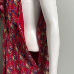 Anthropologie  Maeve Rosalia Red Floral Wrap Dress size 14 Photo 12