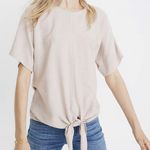 Madewell  Striped Red White Button Back Tie Shirt Photo 0