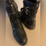 Sam Edelman women Black leather Studded Combat Jennifer Boots size. 8.5 Photo 3