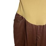 BLANK NYC  Maternity Faux Leather Skinny Pants Sz 27 Belly Band Maroon Burgundy Photo 4