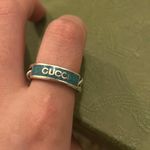 Gucci Tag Chain Enamel Arg 925 Ring Photo 5
